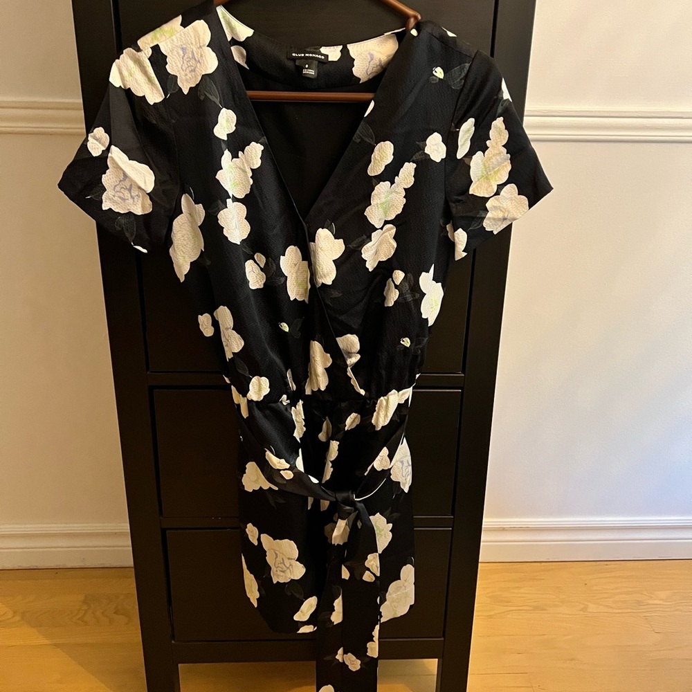 Short sleeve floral jumpsuit